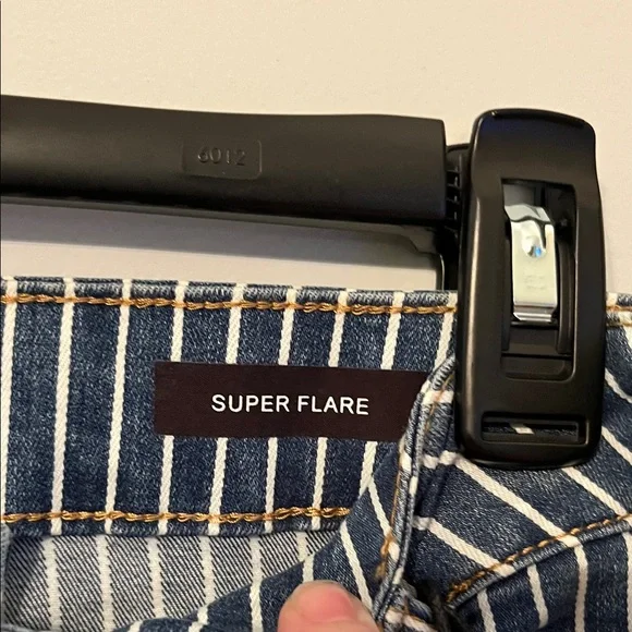 Judy Blue Denim with White Pinstripes - Picture 6 of 9